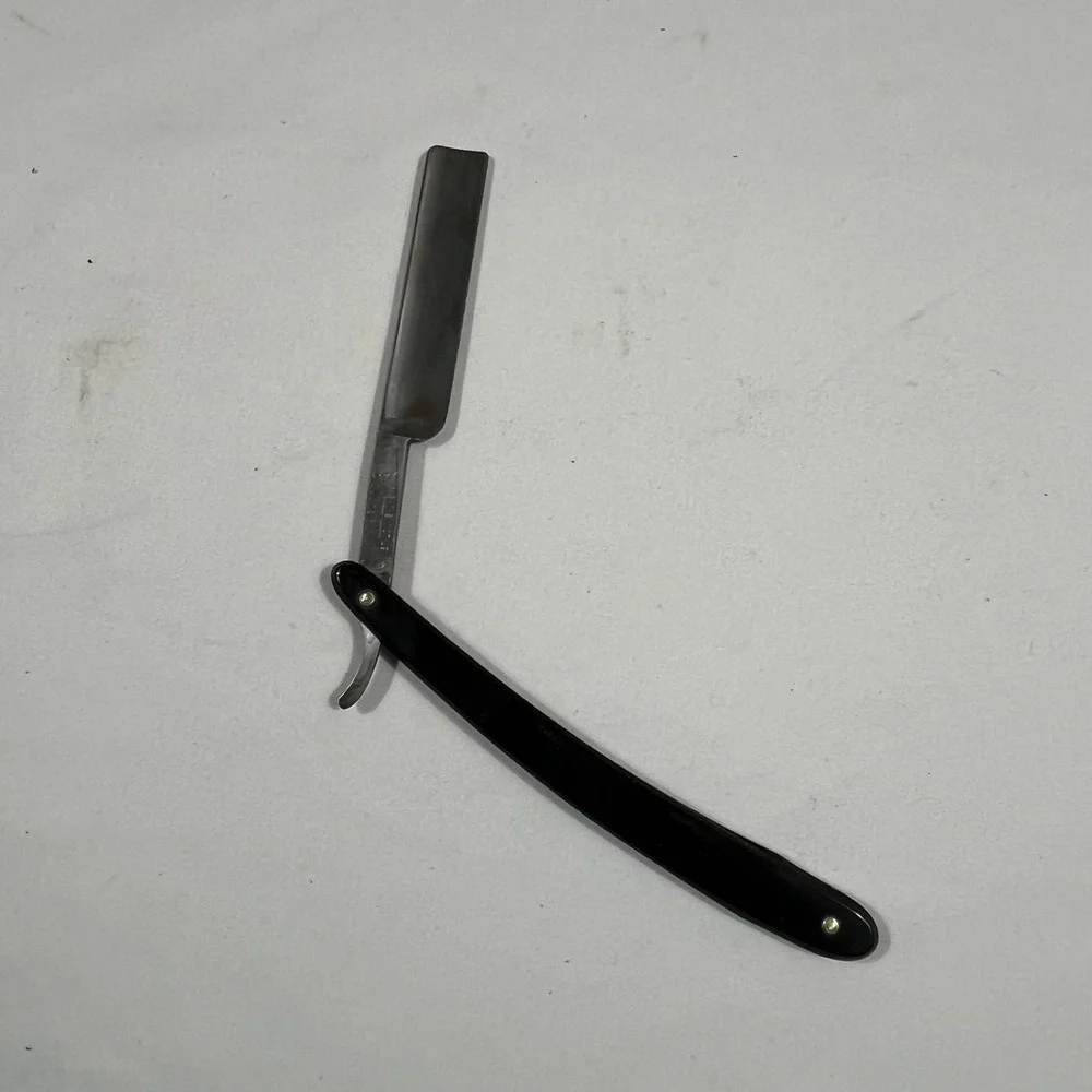 Shumate 296 Straight Razor Mens Black Vintage St Louis USA With Box